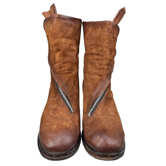 A.S. 98 Women’s Jase Brown Suede Side Zip Ankle Boot Size 38 US 7.5/8 - Picture 7 of 11